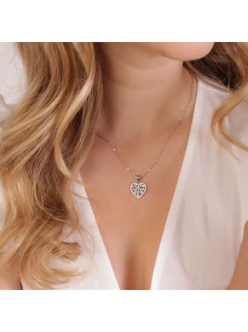 Lucardi 925 Silber Halskette  Herz