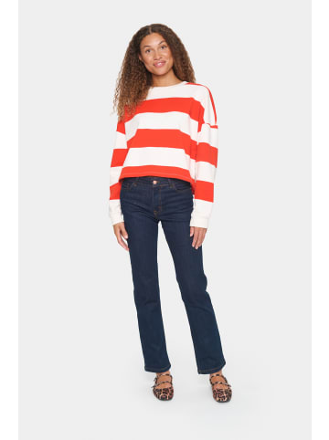 SAINT TROPEZ Trackjacket-sweat IdahellaSZ Lockere Passform in Flame Scarlet