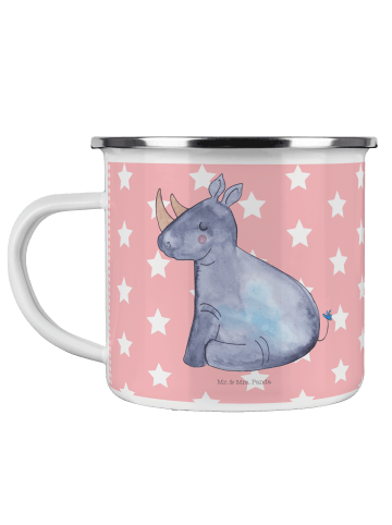 Mr. & Mrs. Panda Becher Einhorn Nashorn ohne Spruch in Rot Pastell