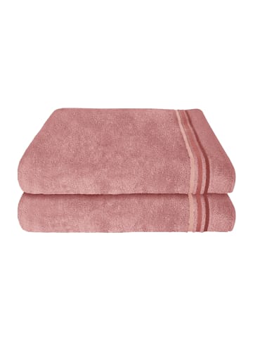 Schiesser Duschtuch Skyline Color im 2er Set in Altrosa