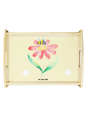 Mr. & Mrs. Panda Tablett Hummel Blume ohne Spruch in Gelb Pastell