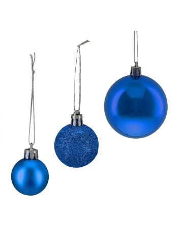 relaxdays 50-tlg. Weihnachtskugeln Set in Blau