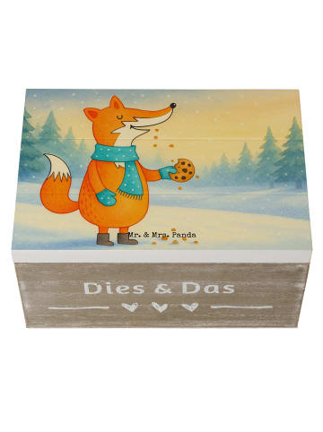 Mr. & Mrs. Panda Box mit Deckel Fuchs Keks Design ohne Spruch in Weiß