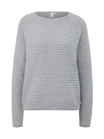 QS Strickpullover in 9400_grau meliert