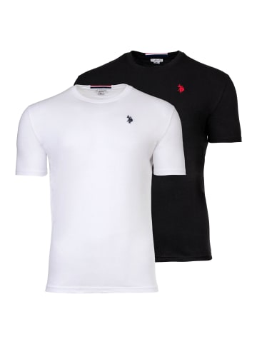 U.S. Polo Assn. T-Shirt 2er Pack in Weiß/Schwarz