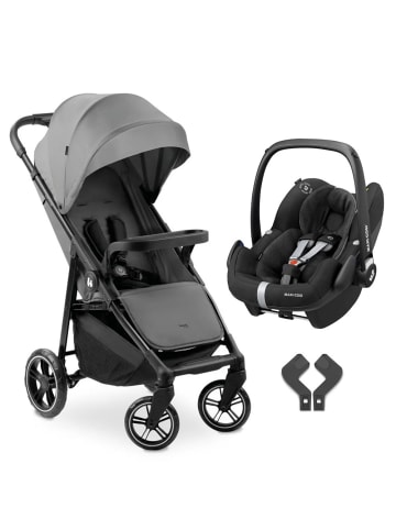 Hauck Buggy Shop N Care inkl. Autositz Pebble in grau,schwarz