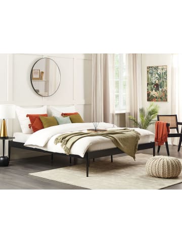 Beliani Doppelbett VAURS in Schwarz - (W) 187 x (H) 38 x (L) 206 cm
