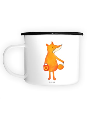 Mr. & Mrs. Panda Camping Tasse Fuchs Laterne ohne Spruch in Weiß