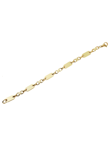 Adeliás Unisex Armband aus Edelstahl 21 cm in gold