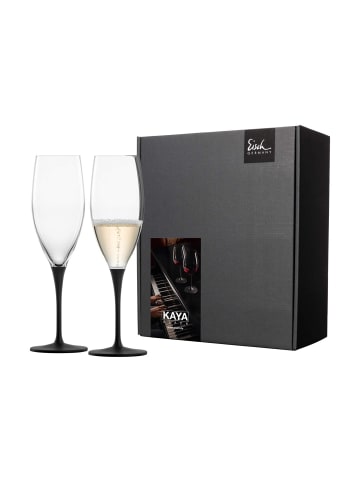 Eisch 2er Set Champagnergläser schiefer Kaya 278 ml in schwarz