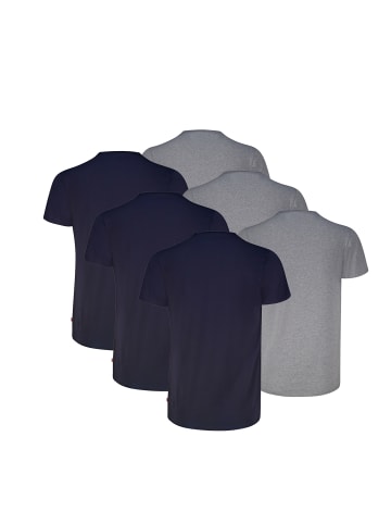 Levi´s T-Shirt LEVIS MEN SOLID CREW 6P in Navy / Grey Melange