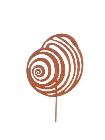 UNUS Gartenstecker Rost Muscheln in Braun