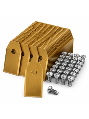 Praknu Titan-Mährobotermesser Set 30 St. Edelstahl scharf inkl. Schrauben