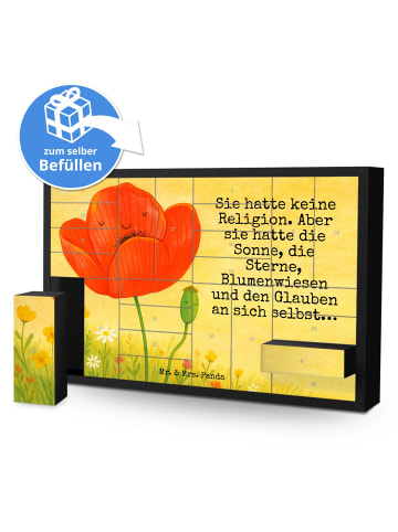 Mr. & Mrs. Panda Befüllbarer Adventskalender Blume Mohnblume Des... in Weiß