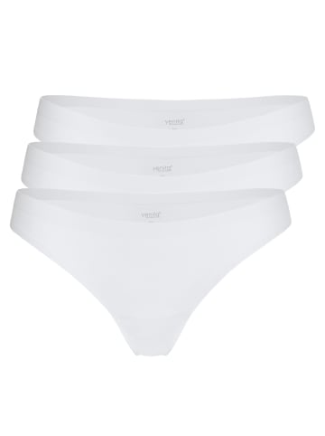 Yenita® Strings "Invisible" 3er Pack Seamless Tanga in weiss