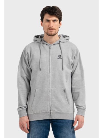 OLDSKULL Zip Hoodie Basic Oldskull 25 Logo in Heather Grey
