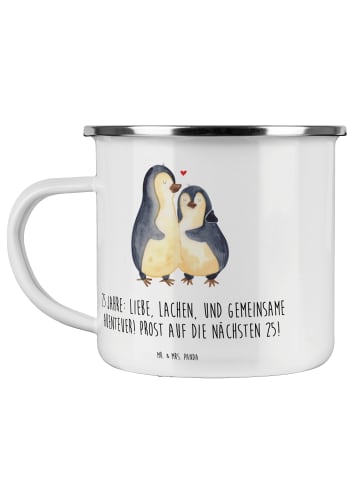 Mr. & Mrs. Panda Teebecher 25. Hochzeitstag Silberne Hochzeit mi... in Weiß