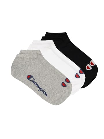 Champion Socken Sneaker Socks 3pk in 882 - grey/white/black