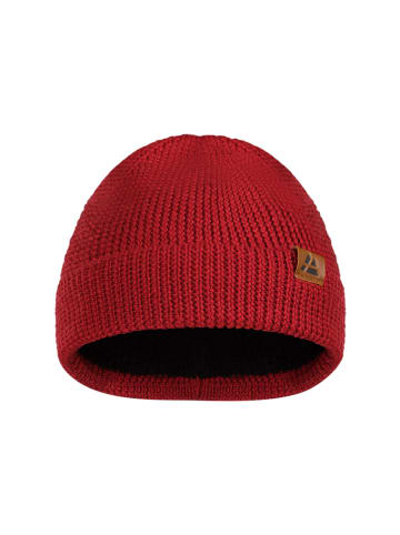 DANISH ENDURANCE Beanie Polar Fleece Merino Mütze mit warmem Fleece in red