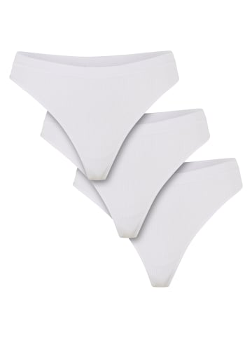 Urban Classics Urban Classics Ladies Rip Tanga 3-Pack in wht/wht/wht