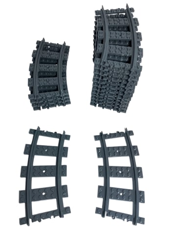 LEGO City Eisenbahn Schienen Dunkelgrau 53400 25x Teile - ab 3 Jahren in gray