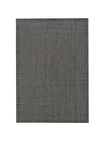 KADIMA DESIGN Teppich Outdoor Waschbar Einfarbig DAFNE Strapazierfähig OEKO-TEX in Schwarz