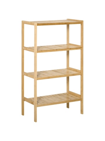 HOMCOM Standregal in Naturholz 62L x 33B x 112H cm
