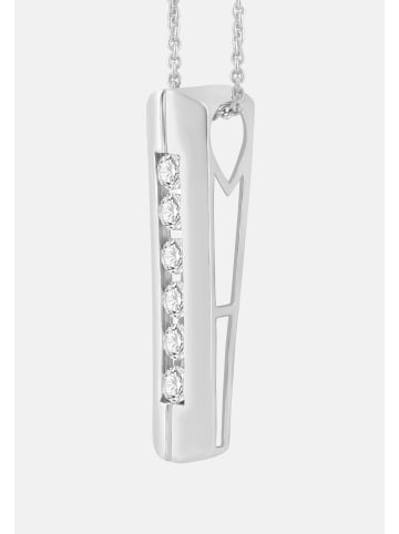 Ethische Diamanten Halskette aus 375 Weißgold mit Lab Grown Diamant