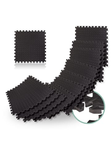 relaxdays 24x Bodenschutzmatten in Schwarz - (B)60 x (T)60 cm