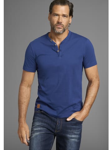 H.I.S. Henleyshirt in grün-marine