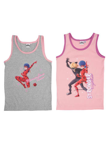 Miraculous 2er Pack Miraculous Unterhemd in weiss/rosa