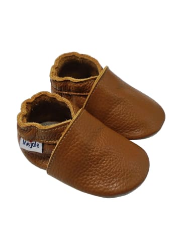 Mejale Baby Krabbelschuhe aus Leder, weiche Lauflernschuhe mit rutschfester Sohle 