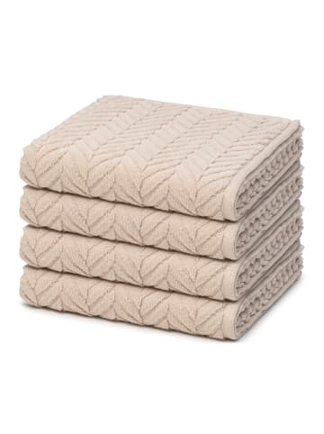 Ross 4 X Handtuch im Set Sensual Skin Zopf in Natur