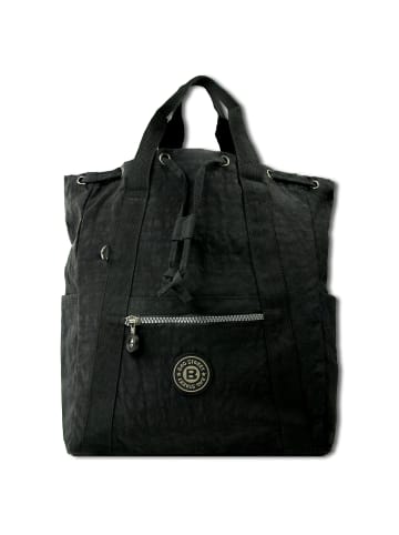Bag Street Cityrucksack, Freizeithandtasche Nylon schwarz ca. 30cm breit ca. 33cm hoch