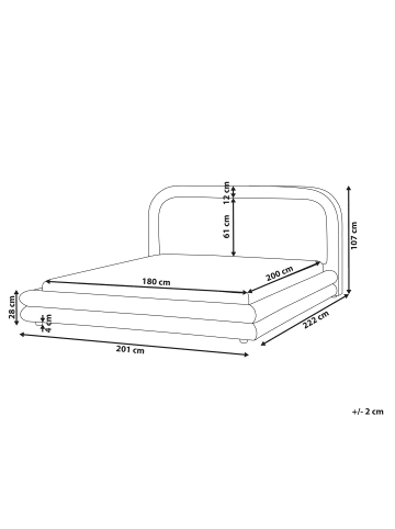 Beliani 10-tlg Doppelbett LAVARDENS in Grün/Schwarz