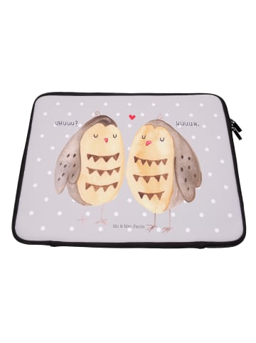Mr. & Mrs. Panda Notebook Tasche Eulen Liebe ohne Spruch in Grau Pastell