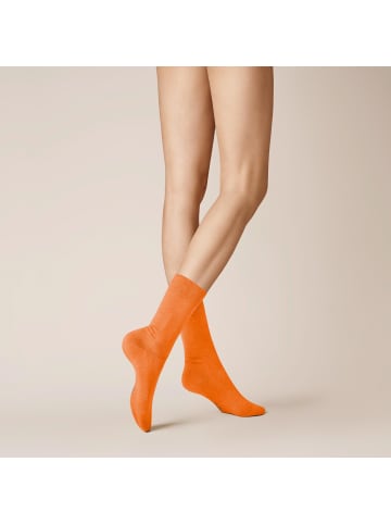 Kunert Socken Liz druckfreier Bund in burnt red