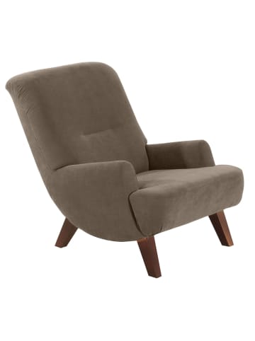 58 aufm Kessel Sessel Kajsa 71x80x101 Bezug Veloursstoff Buche nussbaum/sahara