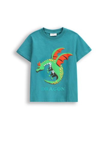 Coccodrillo T-Shirt mit kurzen Ärmeln in türkis