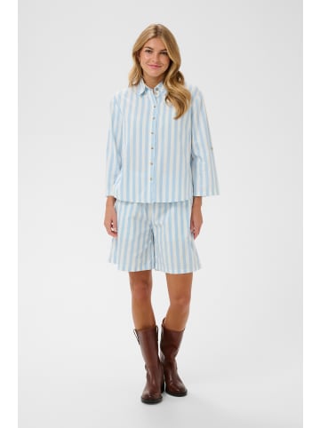 SAINT TROPEZ Langarm - Hemd ZalindaSZ Gerade Passform in Skyway Ice Stripe
