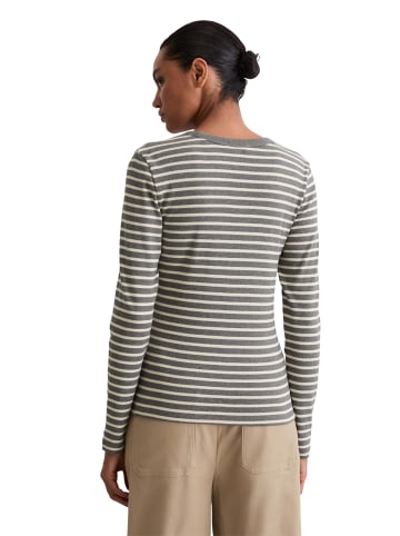Marc O'Polo Gestreiftes Longsleeve regular in Dark Grey