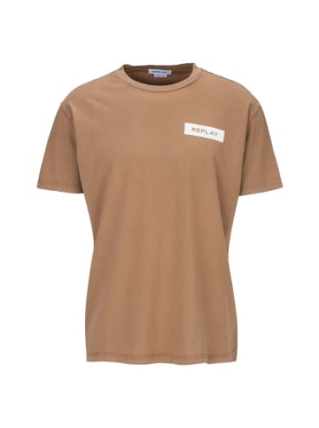 Replay T-Shirt G. Dyed Organic Cotton Jersey in braun