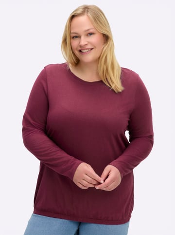 sheego Shirt in bordeaux-burgund