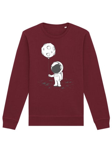 wat? Apparel Sweatshirt Kleiner Astronaut in Weinrot