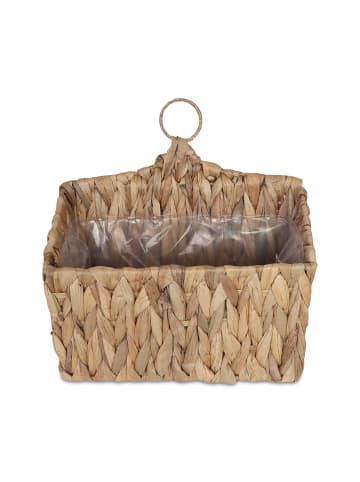 relaxdays Blumenampel in Natur - (B)28 x (H)29 x (T)15 cm