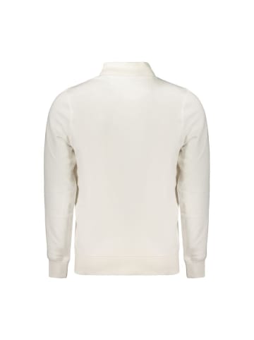 Weiß Baumwolle Herren Sweatjacke