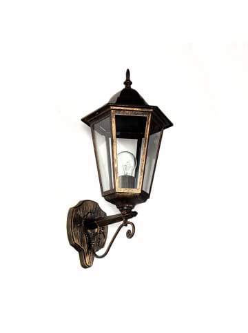 Licht-Erlebnisse Außen Wandlampe (B)20.3 x (H)50.5 cm in Schwarz KupferSchwarz Kupfer