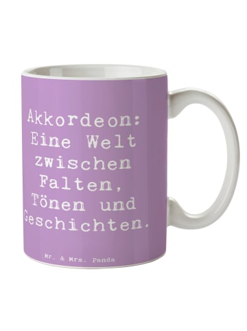 Mr. & Mrs. Panda Teetasse Spruch Akkordeon Vielfalt mit Spruch in Lavendeltraum