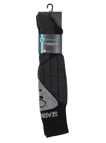 Stark Soul® Skisocken mit Polsterung Ski Strümpfe, lange Wintersportsocken in grau