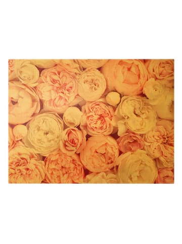 WALLART Leinwandbild Gold - Rosen Rosé Koralle Shabby in Pastell
